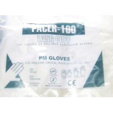 Pacer 100 Powder Free Vinyl Gloves, Long Cuff
