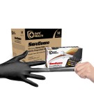 Safe Health Heavy Duty Industrial Nitrile Black Disposable Gloves