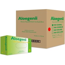 “Aloegenii” Powder Free Green Vinyl Industrial Gloves  